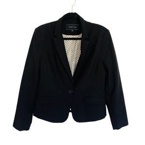 Yessica City Women's Notched Lapel One Button Front Blazer Suit Black Size 44